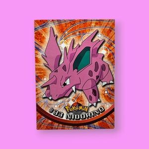 Pokemon 1999 TOPPS Nidorino #33 Blue Logo TV Animation Edition